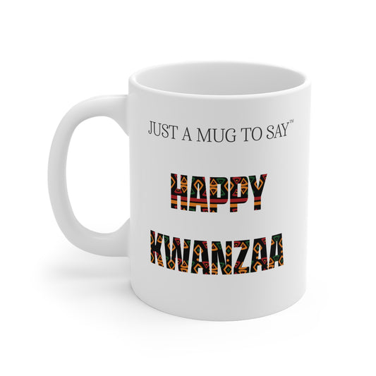 Happy Kwanzaa Holiday Mug - Red, Gold & Green